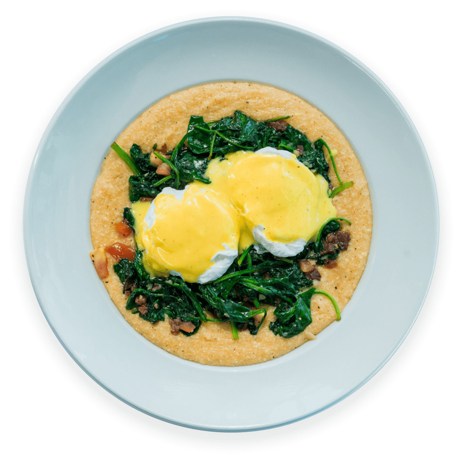 Eggs Benedict with grits at Ellen’s Southern Kitchen in Dallas